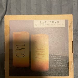 Rae Dunn Give Thanks LED Candles NWT